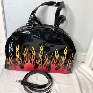 Platinum Leather Fire Travel Bag
